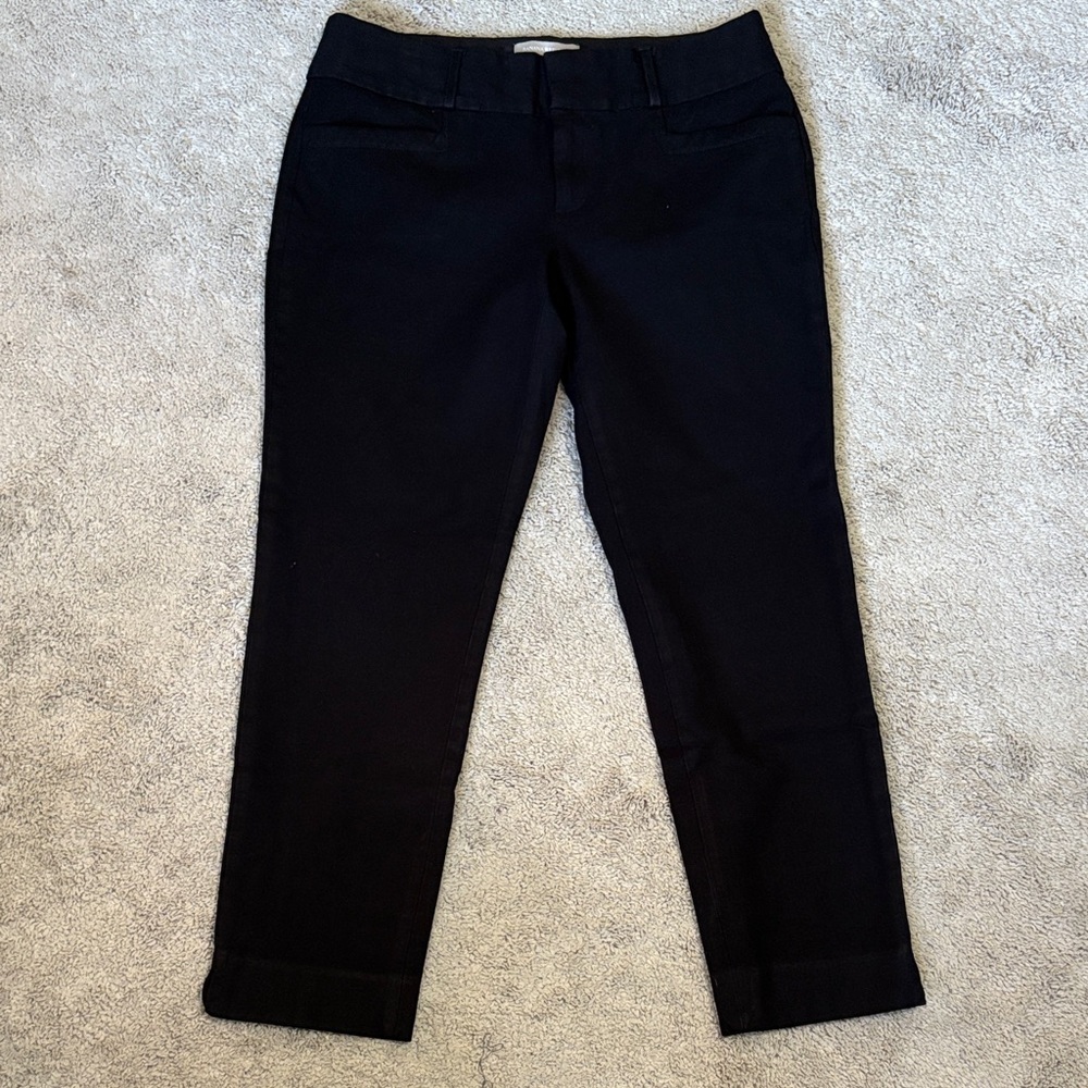 Banana Republic Classic Jackson Fit Black Trousers, size 8